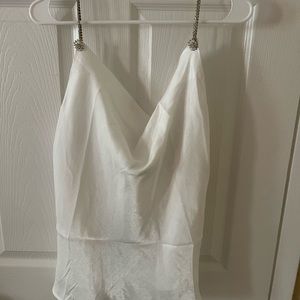 White open back shirt